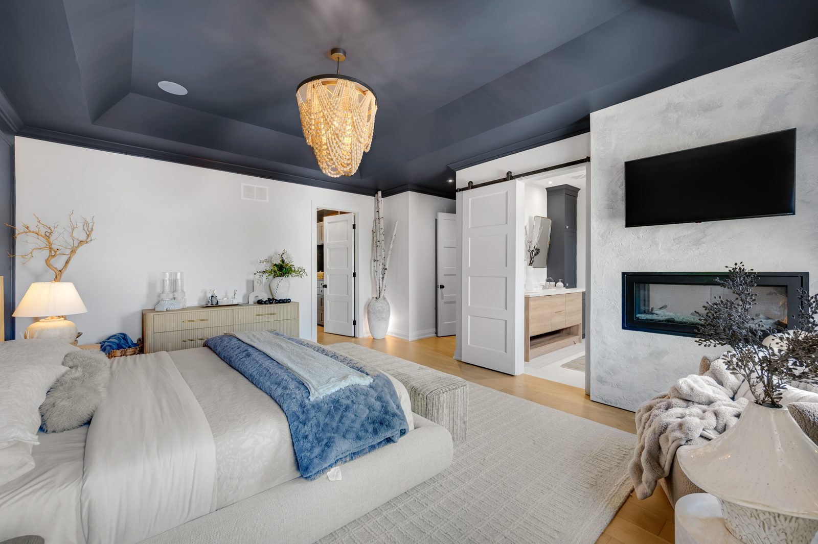Primary bedroom fireplace
