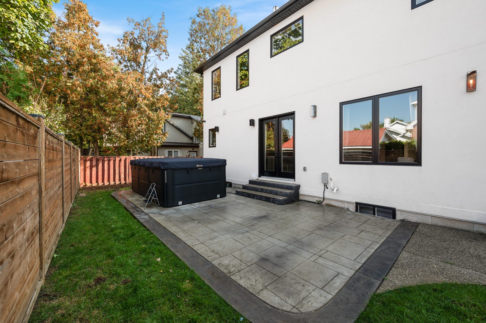Rear patio and swim spa